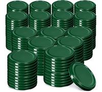 KADAX Lot de 200 couvercles à visser En métal Avec 6 dents d'encliquetage Idéaux pour les bocaux à conserve Vert