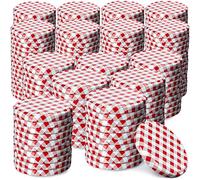 KADAX Lot de 200 couvercles Twist-Off Ø66 mm - Couvercles de Rechange en métal pour bocaux 200-350ml - Fermeture hermétique pour confitures, Miel & épices