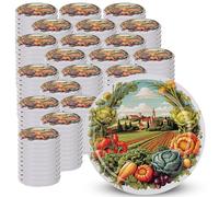 KADAX Lot de 200 couvercles Twist-Off Ø82 mm - Couvercles de Rechange en métal pour bocaux 235-900ml - Fermeture hermétique pour conserves, confitures & cornichons