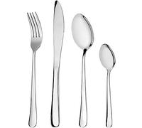 KADAX Lot de 24 couverts en acier inoxydable - Pour 6 personnes - Avec couteau, fourchette, cuillère, cuillère à café - Pour cuisine, fête, restaurant - Mat