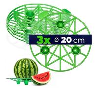 KADAX - Lot de 3 tuteurs pour melons Ø 20 cm, tuteurs en plastique pour fruits, tuteurs pour pastèques, courges et melons, tuteurs pour courges, supports pour melons de jardin