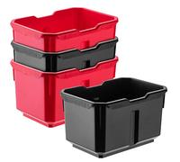 KADAX Lot de 4 boîtes de rangement en plastique PP pour planche à ongles de différentes tailles, gobelets pour clous et vis (15,6 x 11 cm)