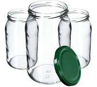 KADAX Lot de 48 bocaux en verre 900 ml - Conserve maison et confiture
