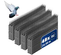 KADAX Lot de 48 Pièces 51x4cm Pic Anti-Pigeon et Anti-Oiseaux, Dissuasif en Plastique pour Balcon, Terrasse et Espaces Extérieurs, Anthracite