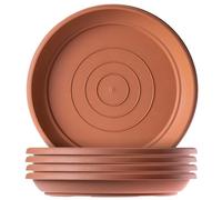 KADAX Lot de 5 soucoupes de pot de fleurs, rondes, diamètre : 25 cm, en plastique, pour l'intérieur et l'extérieur, accessoires pour pots de fleurs et pots de plantes, terre cuite