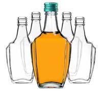 KADAX Flacon en verre pour teinture 250 ml avec bouchon vert 50 pièces.