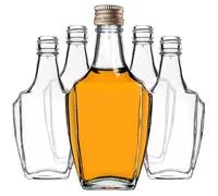 KADAX Flacon en verre pour teinture 250 ml avec bouchon doré 50 pièces.
