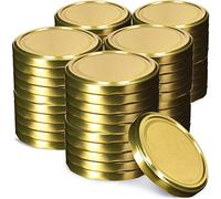 KADAX Lot de 50 couvercles Twist-Off Ø100 mm - Couvercles de Rechange en métal pour bocaux 2,5-5L - Fermeture hermétique pour conserves, cornichons & Fermentation