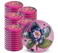 KADAX Lot de 50 couvercles Twist-Off Ø82 mm - Couvercles de Rechange en métal pour bocaux 235-900ml - Fermeture hermétique pour conserves, confitures & cornichons