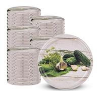 KADAX Lot de 50 couvercles Twist-Off Ø82 mm - Couvercles de rechange en métal pour bocaux 235-900ml - Fermeture hermétique pour conserves, confitures & cornichons