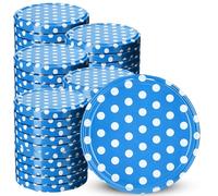 KADAX Lot de 50 couvercles Twist-Off Ø82 mm - Couvercles de Rechange en métal pour bocaux 235-900ml - Fermeture hermétique pour conserves, confitures & cornichons