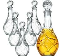 KADAX Lot de 6 Carafe à whisky élégante pour homme - Carafe à vin classique avec design unique - Bouteille de whisky comme cadeau (0,8 l,)