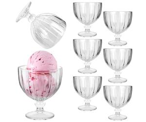 KADAX Lot de 6 coupes à glace, en verre, 390 ml, verres à dessert, bols à glace, bols à dessert, bols à glace, bols à dessert, bols à glace, bols à glace, bols à dessert, passent au lave-vaisselle
