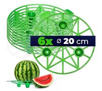 KADAX - Lot de 6 tuteurs pour fruits Ø 20 cm, tuteurs en plastique pour melons, tuteurs pour pastèques, courges et melons, tuteurs pour courges, supports pour fruits de jardin