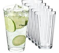 KADAX Lot de 6 Verres à Boisson en Verre Neutre Calcium - Polyvalents pour Eau, Mojito, Café Glacé (Amalia 360 ml)