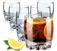 KADAX Lot de 6 verres à eau, verres à jus en verre, verres résistants pour eau, jus de fruits, jardin, fêtes, boissons, bière, verres universels (Nadia, 300 ml)