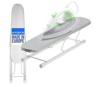 KADAX Mini planche à repasser 50 x 11 cm - Table à repasser stable pour centrale vapeur, pliable, réglable en hauteur, avec repose-fer résistant à la chaleur
