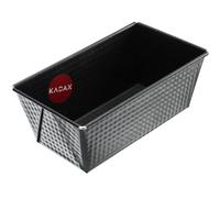 KADAX Moule à Gâteau Rectangulaire en Tôle Antiadhésive, Idéal pour Brioche, Brownie, Cake aux Fruits Confits, Pain de Viande et Terrine (20.5 x 12 cm, Noir)