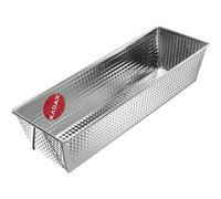 KADAX Moule à Gâteau Rectangulaire en Tôle Étamée, Idéal pour Brioche, Brownie, Cake aux Fruits Confits, Pain de Viande et Terrine (35 x 12 cm, Argent)