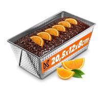 KADAX Moule à Gâteau Rectangulaire en Tôle Étamée, Idéal pour Brioche, Brownie, Cake aux Fruits Confits, Pain de Viande et Terrine (20.5 x 12 cm, Argent)