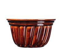 KADAX Moule à Kouglof en Grès, Moule à Gâteau Rond pour Savarin, Kougelhopf et Pudding, Parfait pour les Gâteaux Traditionnels Alsaciens (24 cm)
