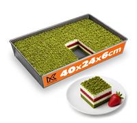 KADAX Moule à Pâtisserie Rectangulaire, Moule avec revêtement Anti-adhésif, Moule à Gâteau en Acier, Moule à Pain, Gâteaux, Toasts, Cheesecake (40 x 24 x 6cm)