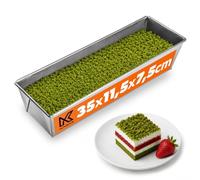 KADAX Moule à Pâtisserie Rectangulaire, Moule avec revêtement anti-adhésif, Moule à Gâteau en Acier, Moule à Pain, Gâteaux, Toasts, Cheesecake (35 x 11,5 x 7,5 cm)