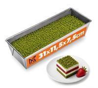 KADAX Moule à Pâtisserie Rectangulaire, Moule avec revêtement anti-adhésif, Moule à Gâteau en Acier, Moule à Pain, Gâteaux, Toasts, Cheesecake (31 x 11,5 x 7,5 cm)