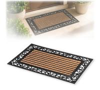 KADAX Paillasson antidérapant pour l'entrée, tapis de porte d'entrée en coco et caoutchouc, tapis extérieur rectangulaire 75 x 45 cm