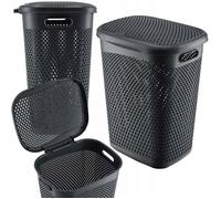 Panier à linge sale en plastique KADAX, coffre à linge sale avec...