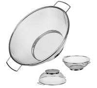 KADAX Passoire de cuisine en acier inoxydable avec poignées pratiques, passoire robuste, passoire micro-perforée (diamètre 21,5 cm)