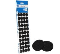KADAX Patins universels en feutre pour la protection du sol, autocollants pour meubles, patins de chaise avec adhérence idéale, patins en feutre souple pour pieds de meubles (rond, noir, diamètre 20