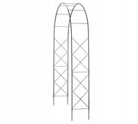 KADAX Pergola de jardin Arche en métal pour roses grimpantes support de fleurs 255 cm