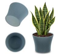 KADAX Petit pot de fleurs, en plastique, pour plantes grasses et herbes, pot moderne pour l'intérieur et l'extérieur, vert menthe, 13,5 cm