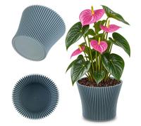 KADAX Petit pot de fleurs, en plastique, pour plantes succulentes et herbes, pot moderne pour l'intérieur et l'extérieur, vert menthe, 16 cm