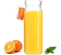 KADAX Pichet en verre spacieux pour boissons, eau, jus, 1,1 L