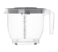 KADAX Pichet Mesureur avec Couvercle et Poignée, Verre Doseur en Plastique Équipé d'une Échelle de Volume pour Cuisine et Pâtisserie (2L, Transparent)