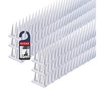 KADAX Pics Anti Pigeon et Anti Oiseaux, Dissuasif afin de Protéger Votre Balcon, Terrasse et Espaces Extérieurs, Repulsif en Plastique (Blanc, Lot de 6)