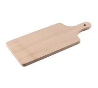 KADAX Planche à découper en bois, planche à déjeuner, planche de cuisine pour pain, viande, légumes, fromage, planche à découper pratique avec poignée ergonomique (26 x 16 cm)