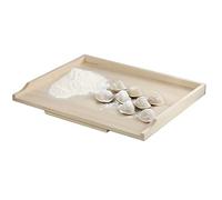 KADAX Planche à pâtes en bois de peuplier, planche à pâte avec barres d'arrêt, planche à pâtisserie traditionnelle pour pâtes, gâteaux, boulettes (un côté, 40 x 60 cm)