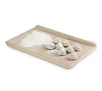 KADAX Planche à pâtes en bois de peuplier, planche à pâte avec barres de butée, planche à pâtisserie traditionnelle pour pâtes, gâteaux, boulettes (double face, 40 x 60 cm)