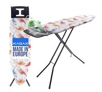 KADAX Planche à repasser 120 x 38 cm - Table à repasser pliable avec construction en acier solide - Housse résistante à la chaleur et plateau pour fer à repasser - Réglable en hauteur (multicolore)