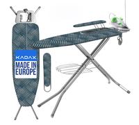 KADAX Planche à repasser avec rallonge intégrée, Table de repassage pliable avec support de câble (Vert)