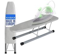 KADAX Planche à repasser manches 46 x 12 cm, résistante à la température, trois couches de protection, aide au repassage pour chemise, pliable (argenté)