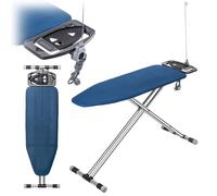 KADAX Planche à repasser pliable avec plateau en fer et support de câble, 120...