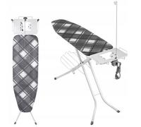 KADAX Planche à repasser pliable, 120x38cm Planche à repasser à vapeur avec filet métallique