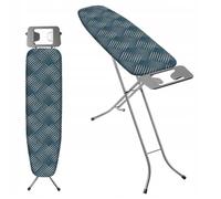 KADAX Table à Repasser 110x30 cm - Vert métal - Rangement Compact grâce au Format Pliable - Hauteur réglable avec Repose-Fer résistant à la Chaleur et Housse Coton 100% Made in EU