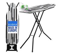 KADAX Planche à repasser "Tasjo", avec pieds antidérapants, table pour fer à repasser à vapeur, blanc/noir, 120 cm