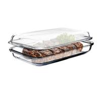 KADAX Plat à Four Rectangulaire en Verre 3L+3L 39x23cm