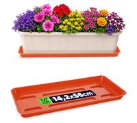 KADAX : Plateau de support de 60 cm pour jardinières, rectangulaire. Plateau en plastique pour pots de fleurs, idéal pour les jardinières de balcon, et comme support pour plantes sur balcon et rebord 